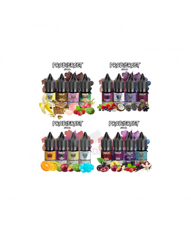Liquids Probiersets je 4 Sorten Nikotinsalz (OWLIQ...