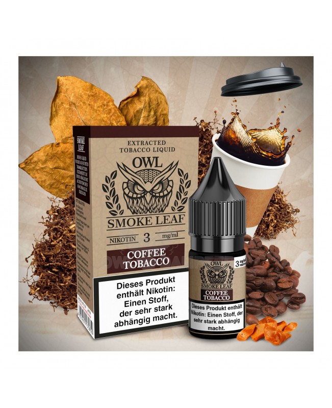 Liquid Coffee Tobacco Aroma - OWL Smoke Leaf (mit echtem Tabakextrakt) 10 ml