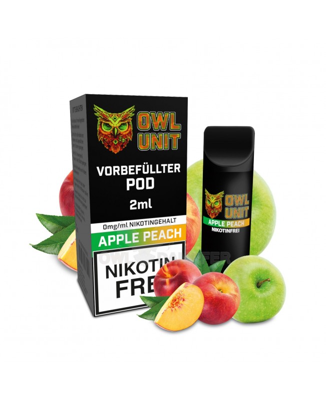 Apple Peach Prefilled Pod OWL Unit 600 Puffs