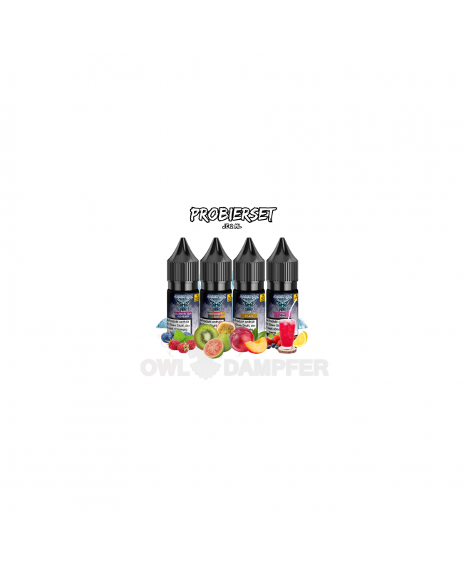 Liquids Probierset 4 Sorten Nikotinsalz (Frozen OW...