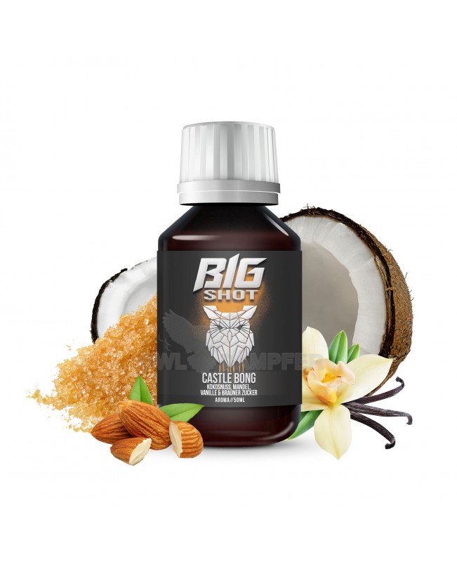 Kokosnuss Mandel Vanille Zucker 50 ml Aroma in 500 ml Flasche Big Shot Castle Bong