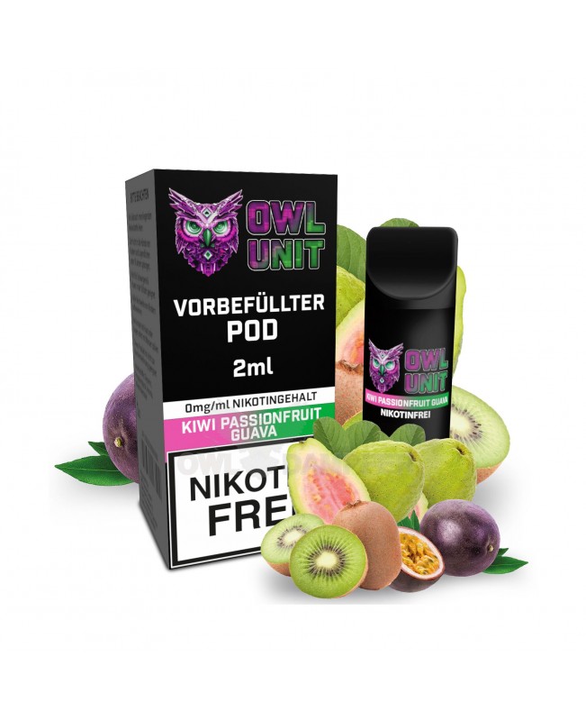 Kiwi Passionfruit Guava Prefilled Pod OWL Unit 600 Puffs
