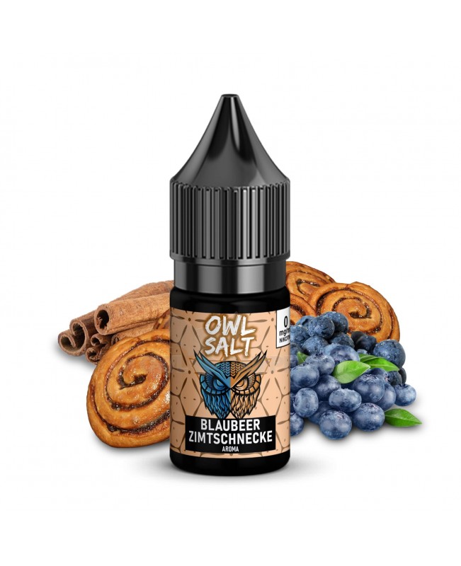 Liquid Blaubeer Zimtschnecke Aroma - OWL SALT 10 ml WEIHNACHTSSPECIAL