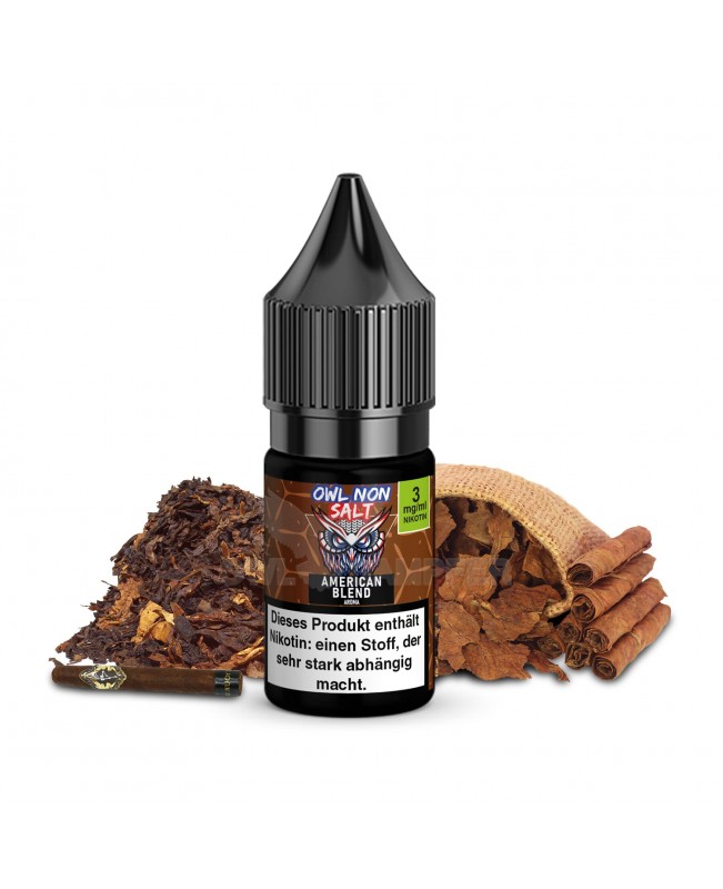 American Blend Tabakgeschmack Nikotinliquid 10 ml OWL NON SALT
