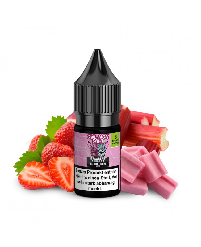 OWL Non SALT Liquid Strawberry Rhubarb Bubblegum 10 ml