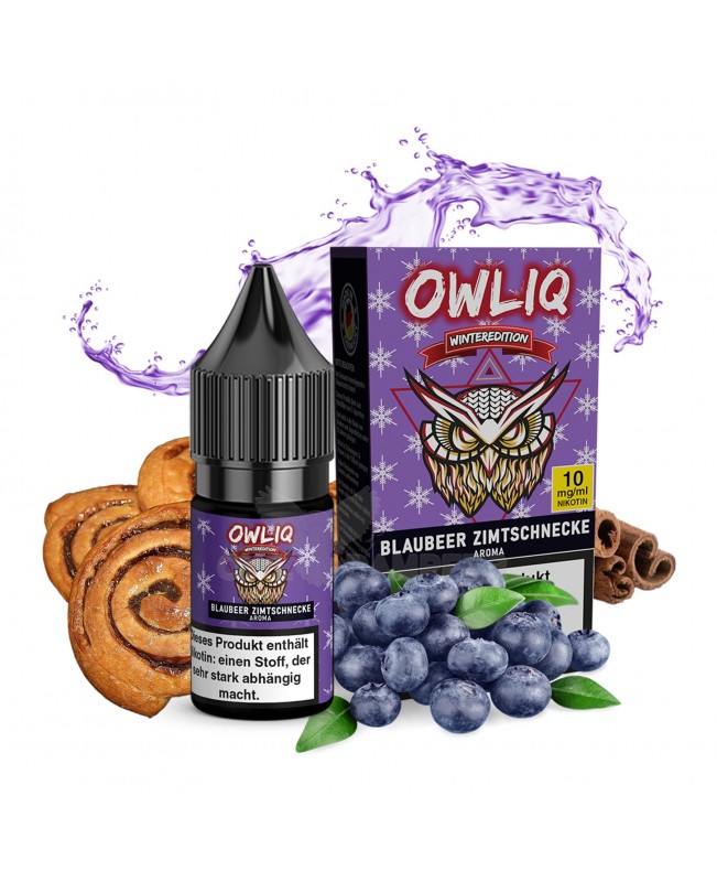 Liquid Blaubeer Zimtschnecke Aroma - OWLIQ Winteredition 10 ml